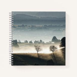 Misty Zwitserland Landschap Notitieboek