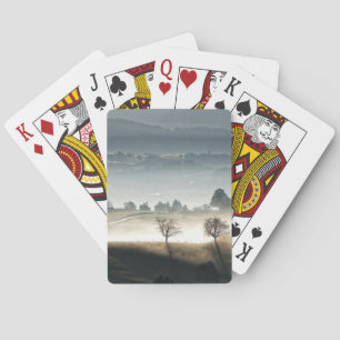 Misty Zwitserland Landschap Pokerkaarten