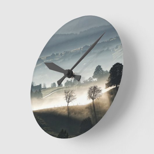 Misty Zwitserland Landschap Ronde Klok (Hoek)