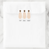 Misvorming wervelkolom vierkante sticker (Tas)