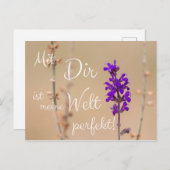 Mit Dir ist meine Welt perfekt! Briefkaart (Voorkant / Achterkant)