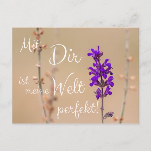 Mit Dir ist meine Welt perfekt! Briefkaart (Voorkant)
