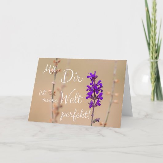 Mit Dir ist meine Welt perfekt! Kaart (Voorkant)