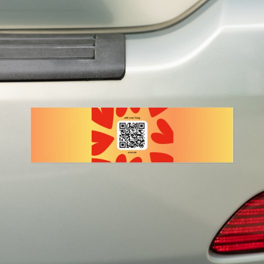 Mit individuellen persönlichen Song per QR-Code Bumpersticker (Op auto)