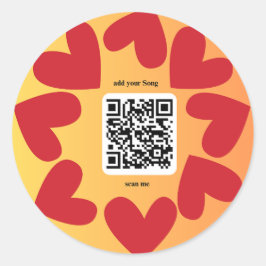 Mit individuellen persönlichen Song per QR-Code Ronde Sticker