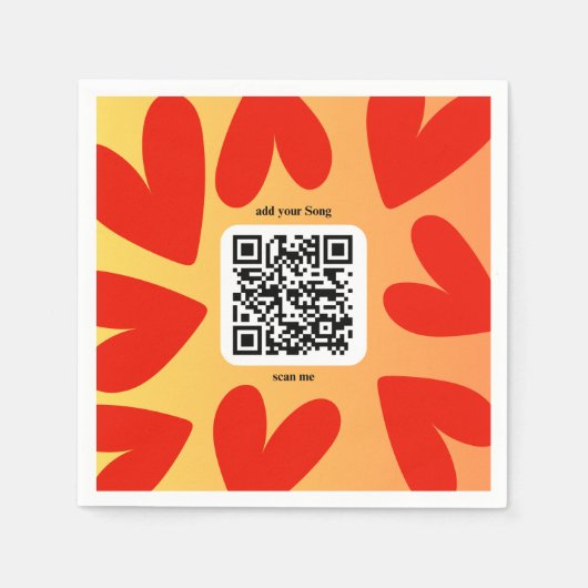Mit individuellen persönlichen Song per QR-Code Servet (Voorkant)