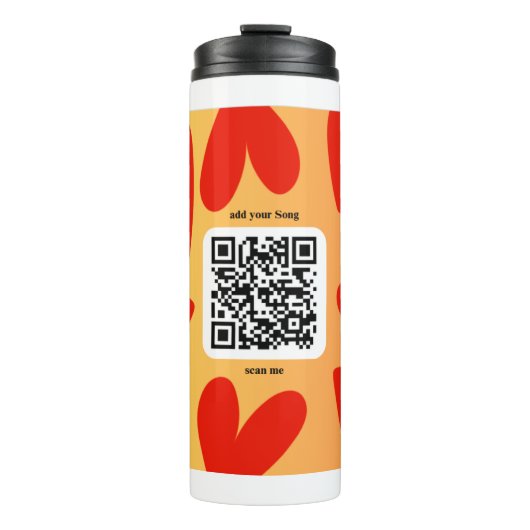 Mit individuellen persönlichen Song per QR-Code Thermosbeker (Voorkant)