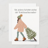 Mit jedem Schritt wächst der Weihnachtszauber Bedankkaart (Voorkant / Achterkant)