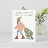 Mit jedem Schritt wächst der Weihnachtszauber Bedankkaart (Staand voorkant)