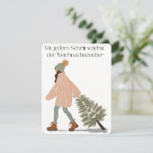 Mit jedem Schritt wächst der Weihnachtszauber Feestdagenkaart (Staand voorkant)