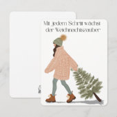 Mit jedem Schritt wächst der Weihnachtszauber Feestdagenkaart (Voorkant / Achterkant)