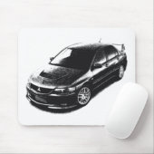 Mit Lancer Evo IX gestremd Muismat (Met muis)