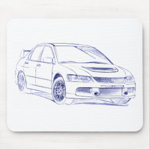 Mit Lancer Evo IX Muismat