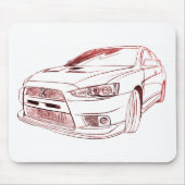 Mit Lancer Evo X 2008 Muismat (Voorkant)