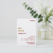 Mit Monogram Hochformat Visitekaartje (Staand voorkant)