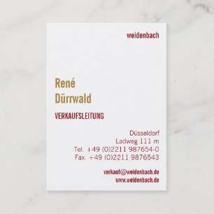 Mit Monogram Hochformat Visitekaartje