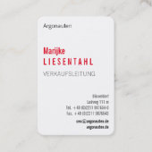 Mit Monogram Hochformat Visitenkarte Visitekaartje (Voorkant)