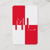 Mit Monogram Hochformat Visitenkarte Visitekaartje (Achterkant)