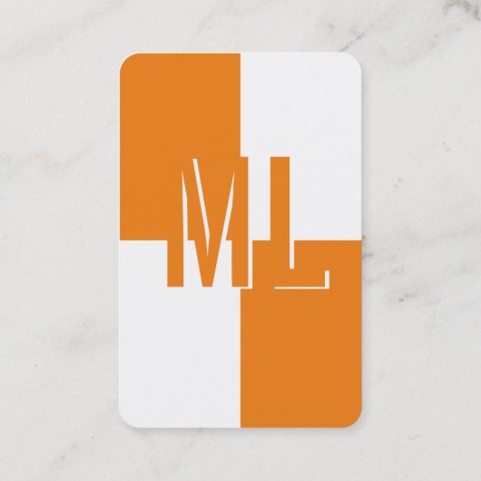 Mit Monogram Hochformat Visitenkarte Visitekaartje (Achterkant)