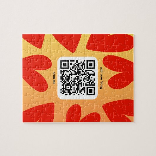 Mit personalisierten Song per QR-code Legpuzzel (Horizontaal)