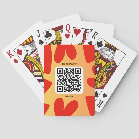 Mit personalisierten Song per QR-code Pokerkaarten (Achterkant)