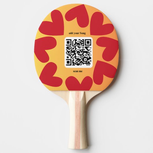 Mit personalisierten Song per QR-code Tafeltennisbatje (Voorkant)