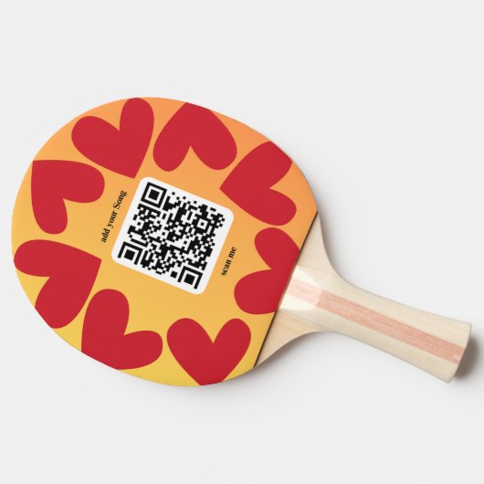 Mit personalisierten Song per QR-code Tafeltennisbatje (Zijkant)