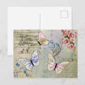 mit Schmetterlingen Briefkaart (Voorkant / Achterkant)