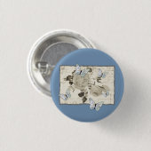 mit Schmetterlingen Ronde Button 3,2 Cm (Voorkant /achterkant)