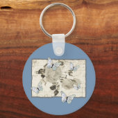  mit Schmetterlingen Sleutelhanger (Voorkant)