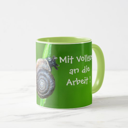 Mit Schnecke vollgas zur Arbeit Mok (Voorkant rechts)