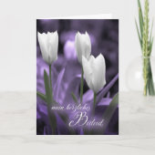 Mit Sympathie German Language Sympathie WhiteTulip Kaart (Voorkant)