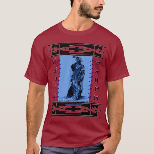 Mit-the-ro'ka (Knife) van de "Manitaries" T-shirt (Voorkant)