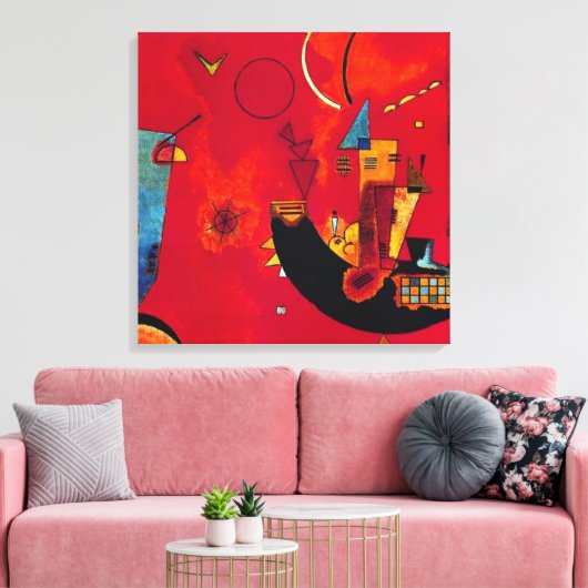 Mit und Gegen, 1929 by Wassily Kandinsky Canvas Afdruk (Insitu (Woonkamer))