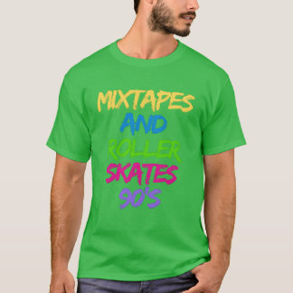 Mitape en rollerschaatsen 90s jongen t-shirt