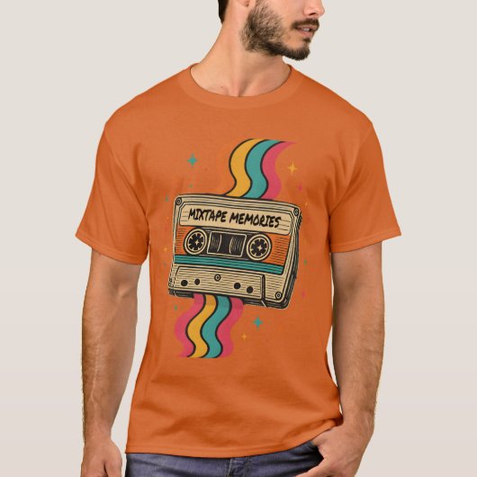 Mitape Memories Retro Cassetteape Design friend T-shirt (Voorkant)