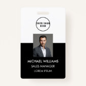 Mitarbeiter Foto-ID Ausweis Badge (Voorkant)