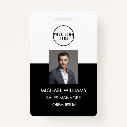 Mitarbeiter Foto-ID Ausweis Badge (Voorkant)