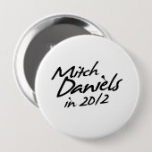 MITCH DANIELS 2012-autograaf Ronde Button 4,0 Cm (Voorkant /achterkant)