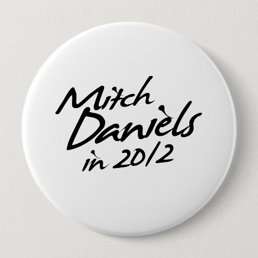 MITCH DANIELS 2012-autograaf Ronde Button 4,0 Cm (Voorkant)