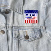 Mitch Daniels 2012 Vierkante Button 5,1 Cm (In situ)