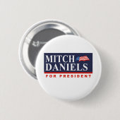 MITCH DANIELS VOOR PRESIDENT (Banner) Ronde Button 5,7 Cm (Voorkant /achterkant)