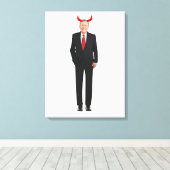 Mitch McConnell is kwaadaardige stretched canvas p (Insitu (Houten vloer))