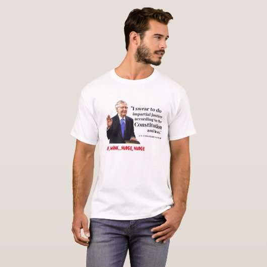 Mitch McConnell's belofte tot schadeloosstelling T-shirt (Voorkant volledig)