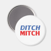 Mitch rood wit blauw moderne typografie grappig magneet (Voorkant / Achterkant)