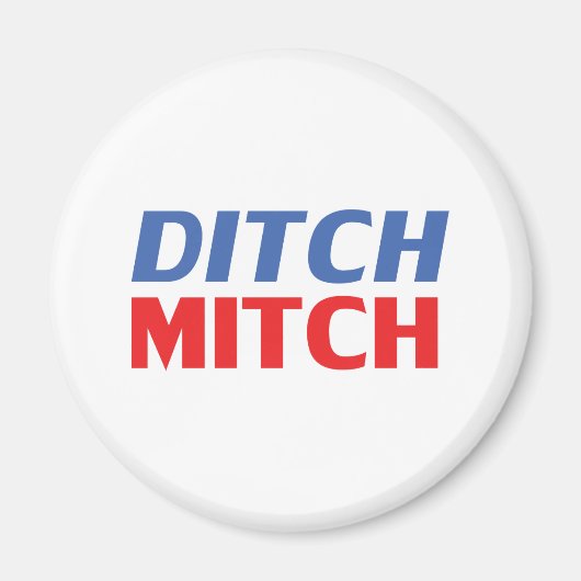 Mitch rood wit blauw moderne typografie grappig magneet (Voorkant)
