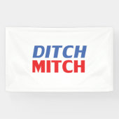 Mitch rood wit blauw moderne typografie grappig spandoek (Horizontaal)