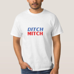 Mitch rood wit blauw moderne typografie grappig t-shirt