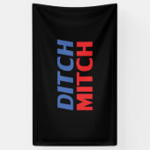 Mitch rood zwart blauw moderne typografie grappig spandoek (Verticaal)
