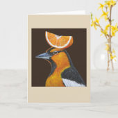 Mitch the Bullock's oriole card Kaart (Gele Bloem)